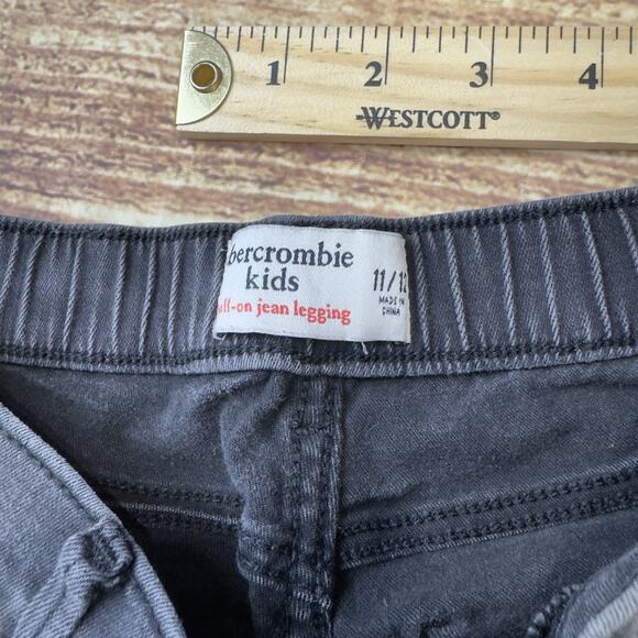 Abercrombie Kids Black Girls Jeans size 11/12 slim Pull-On Jean Leggings - Picture 3 of 7